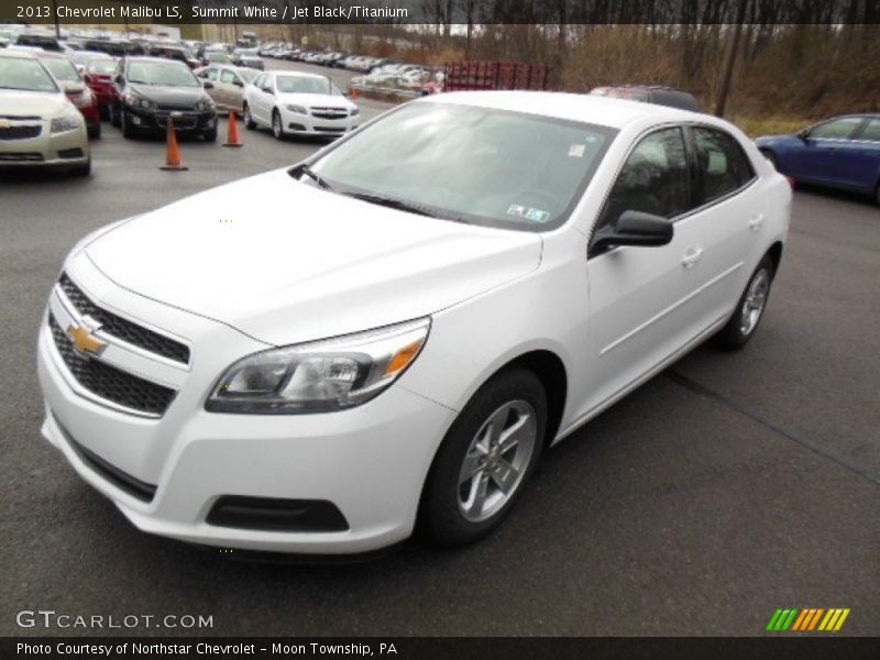 Summit White / Jet Black/Titanium 2013 Chevrolet Malibu LS