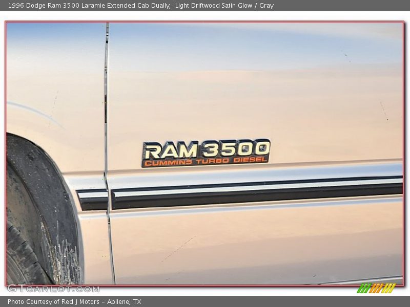 Light Driftwood Satin Glow / Gray 1996 Dodge Ram 3500 Laramie Extended Cab Dually