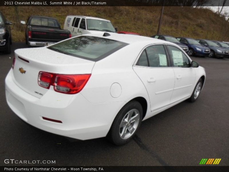 Summit White / Jet Black/Titanium 2013 Chevrolet Malibu LS