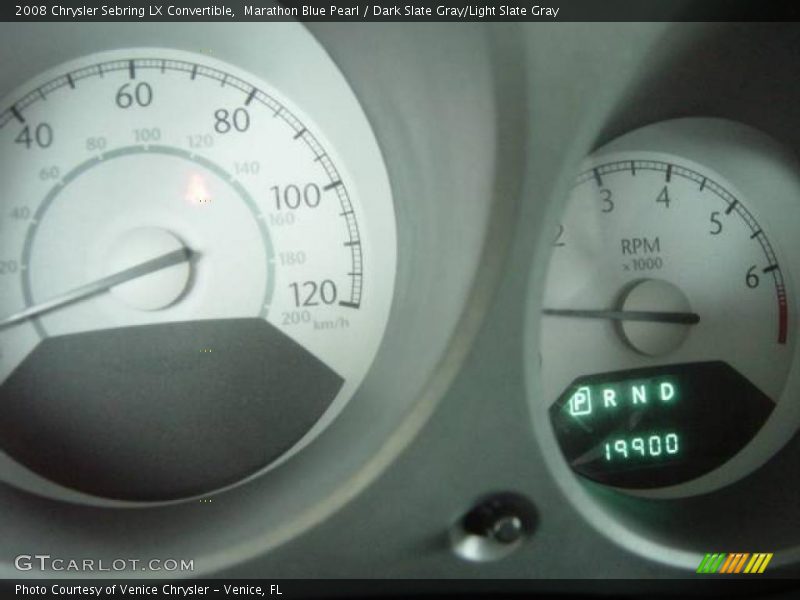 Marathon Blue Pearl / Dark Slate Gray/Light Slate Gray 2008 Chrysler Sebring LX Convertible