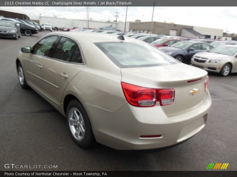 Champagne Silver Metallic / Jet Black/Titanium 2013 Chevrolet Malibu LS