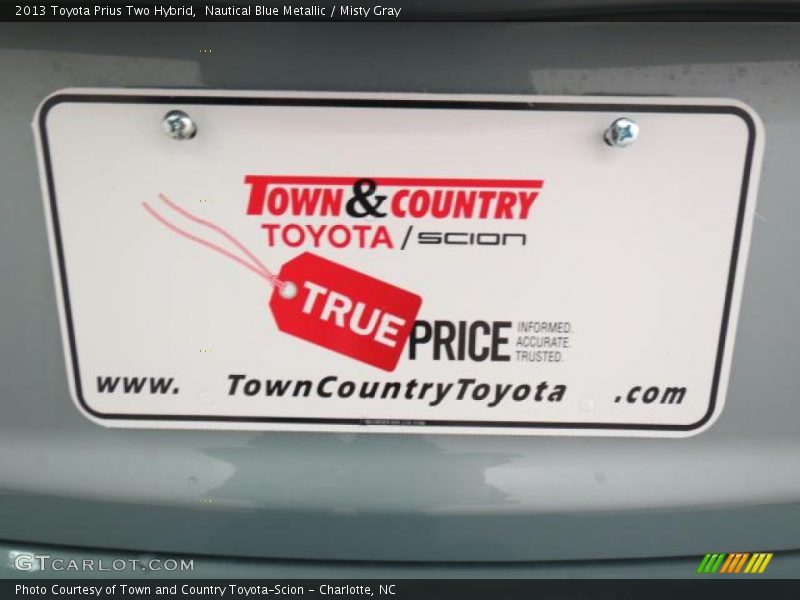 Nautical Blue Metallic / Misty Gray 2013 Toyota Prius Two Hybrid