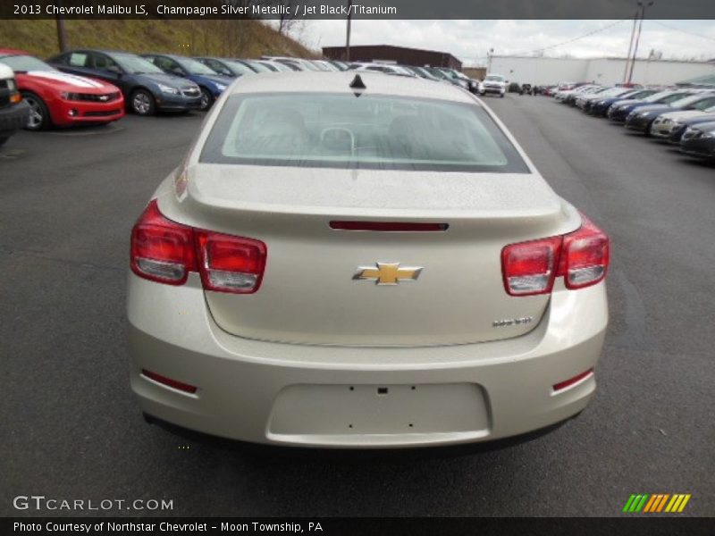 Champagne Silver Metallic / Jet Black/Titanium 2013 Chevrolet Malibu LS