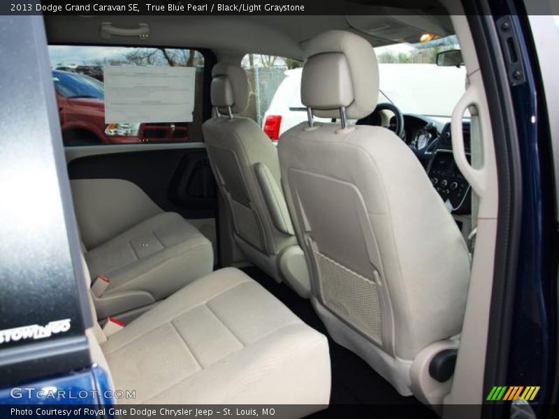 True Blue Pearl / Black/Light Graystone 2013 Dodge Grand Caravan SE
