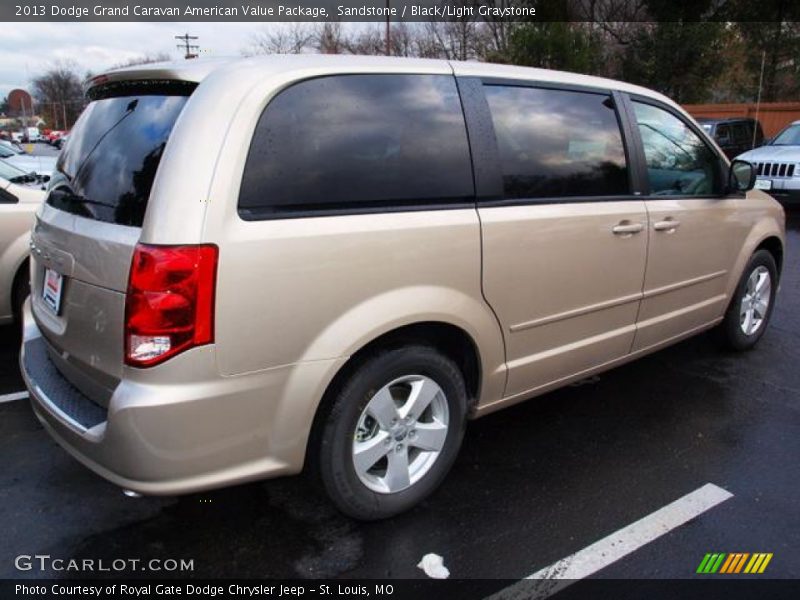 Sandstone / Black/Light Graystone 2013 Dodge Grand Caravan American Value Package