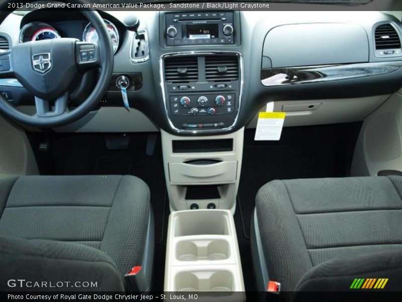 Sandstone / Black/Light Graystone 2013 Dodge Grand Caravan American Value Package
