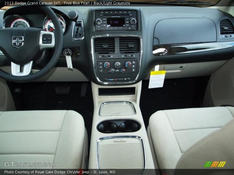 True Blue Pearl / Black/Light Graystone 2013 Dodge Grand Caravan SXT