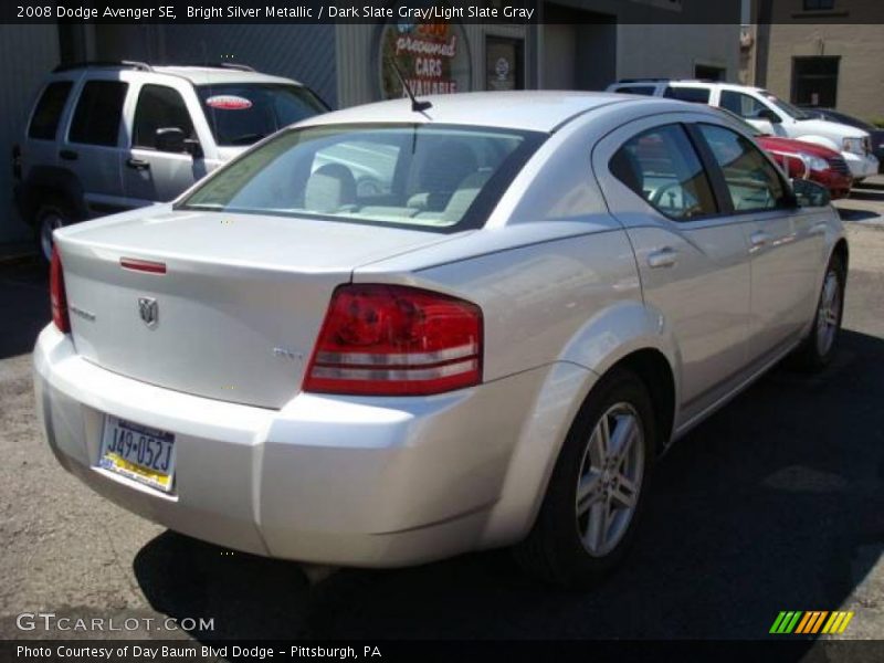 Bright Silver Metallic / Dark Slate Gray/Light Slate Gray 2008 Dodge Avenger SE