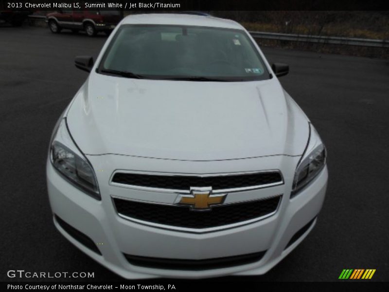 Summit White / Jet Black/Titanium 2013 Chevrolet Malibu LS