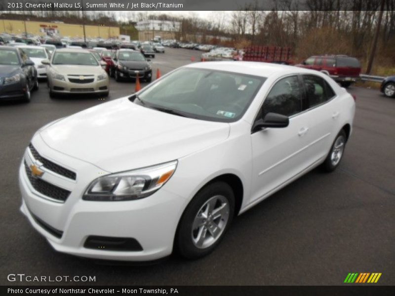 Summit White / Jet Black/Titanium 2013 Chevrolet Malibu LS