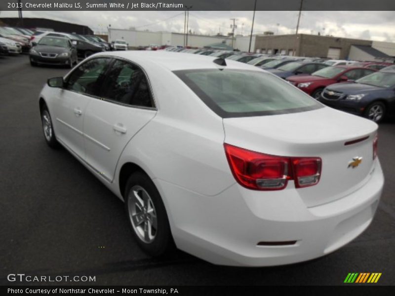 Summit White / Jet Black/Titanium 2013 Chevrolet Malibu LS