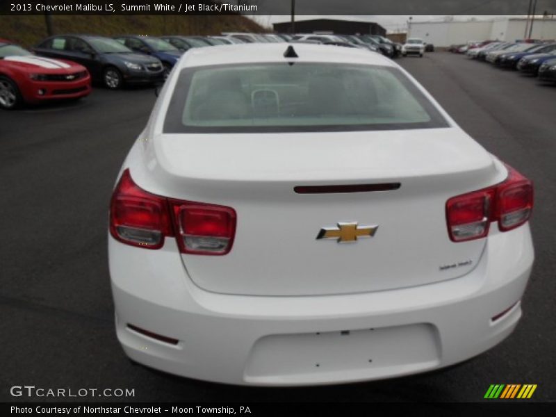 Summit White / Jet Black/Titanium 2013 Chevrolet Malibu LS
