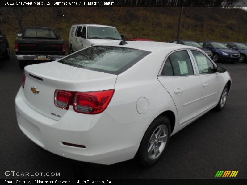 Summit White / Jet Black/Titanium 2013 Chevrolet Malibu LS