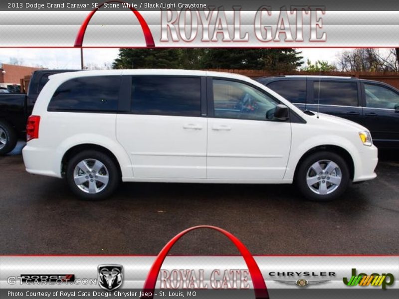 Stone White / Black/Light Graystone 2013 Dodge Grand Caravan SE