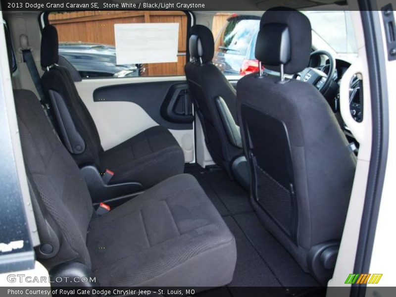 Stone White / Black/Light Graystone 2013 Dodge Grand Caravan SE