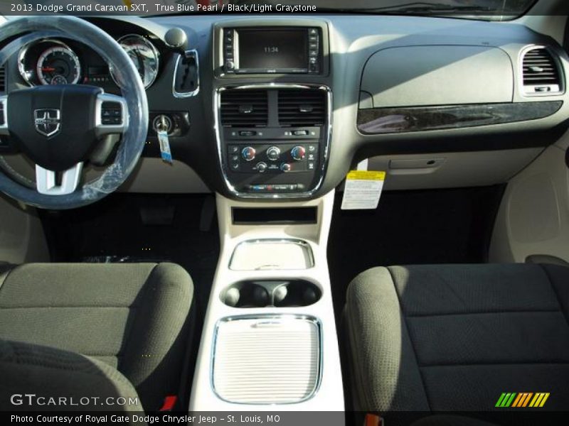 True Blue Pearl / Black/Light Graystone 2013 Dodge Grand Caravan SXT