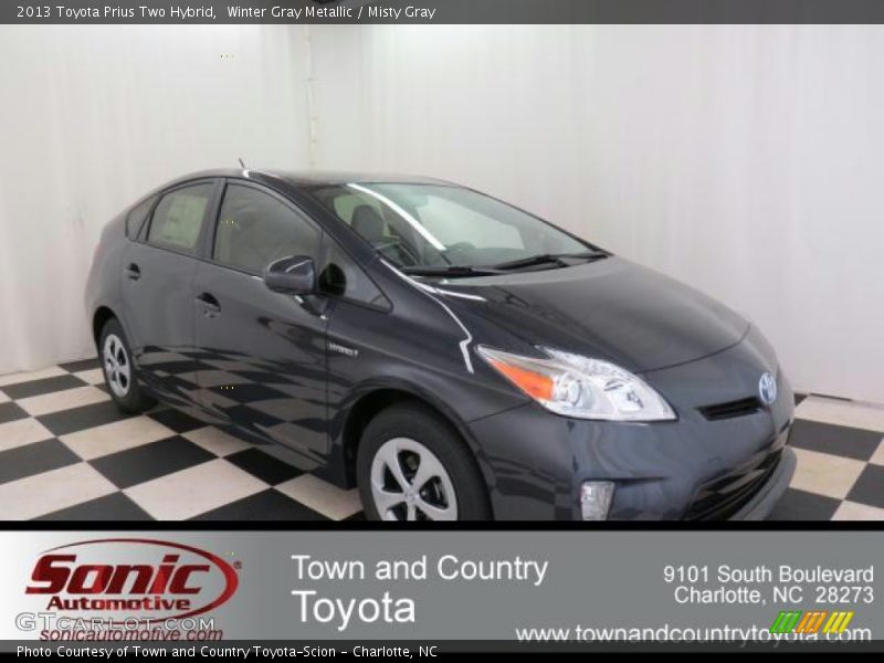 Winter Gray Metallic / Misty Gray 2013 Toyota Prius Two Hybrid