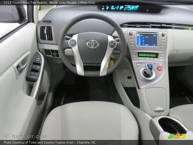 Winter Gray Metallic / Misty Gray 2013 Toyota Prius Two Hybrid