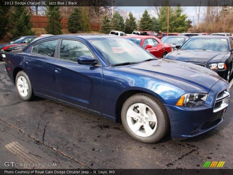 Jazz Blue / Black 2013 Dodge Charger SE