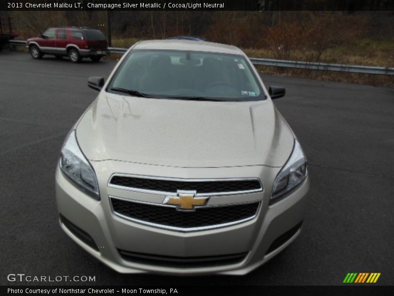Champagne Silver Metallic / Cocoa/Light Neutral 2013 Chevrolet Malibu LT