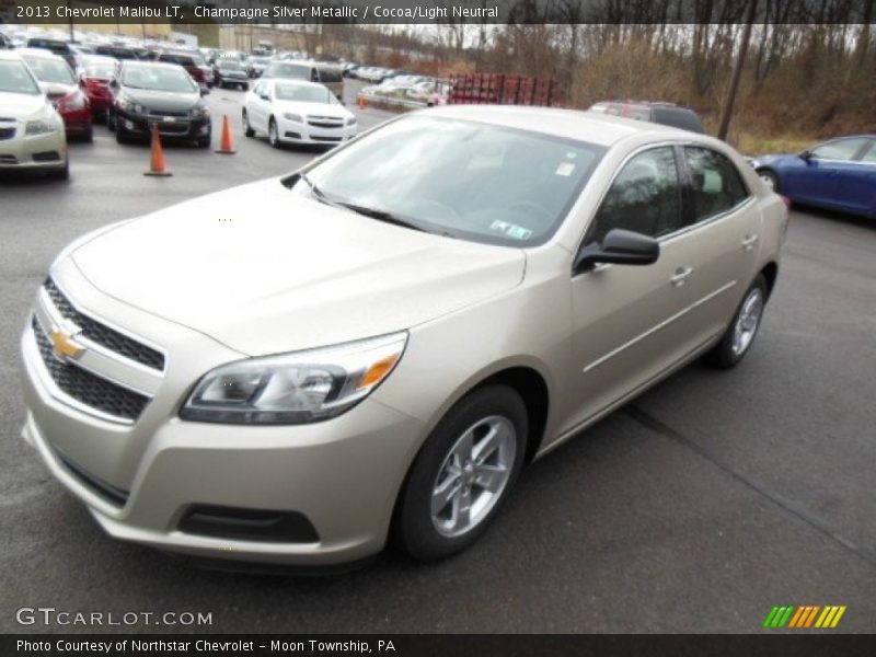 Champagne Silver Metallic / Cocoa/Light Neutral 2013 Chevrolet Malibu LT