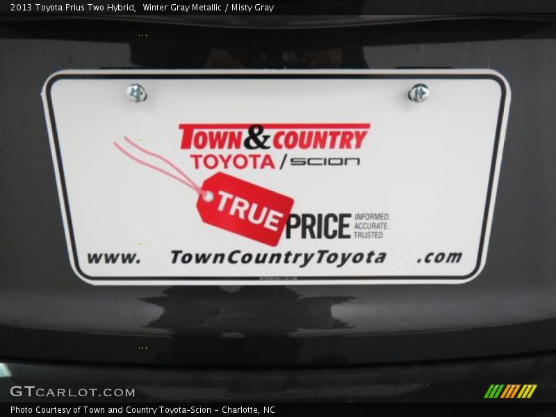 Winter Gray Metallic / Misty Gray 2013 Toyota Prius Two Hybrid