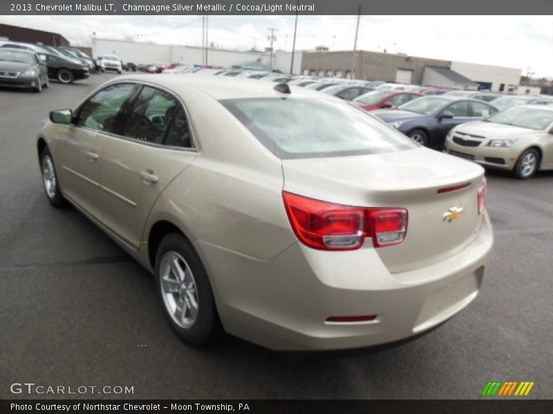 Champagne Silver Metallic / Cocoa/Light Neutral 2013 Chevrolet Malibu LT