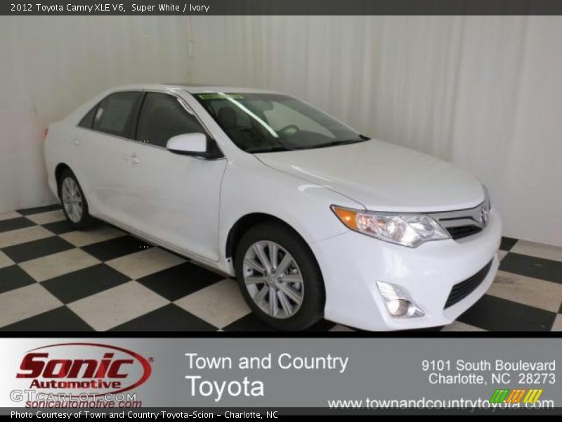 Super White / Ivory 2012 Toyota Camry XLE V6