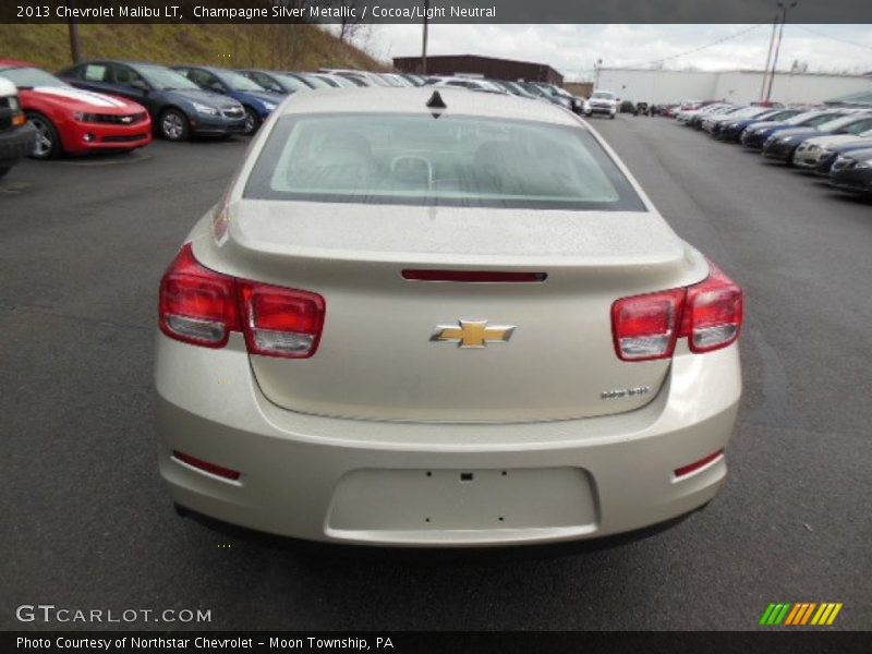 Champagne Silver Metallic / Cocoa/Light Neutral 2013 Chevrolet Malibu LT