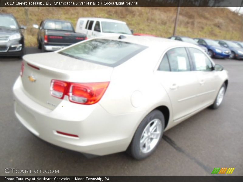 Champagne Silver Metallic / Cocoa/Light Neutral 2013 Chevrolet Malibu LT