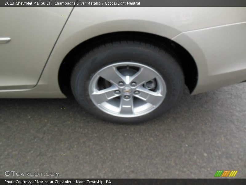 Champagne Silver Metallic / Cocoa/Light Neutral 2013 Chevrolet Malibu LT