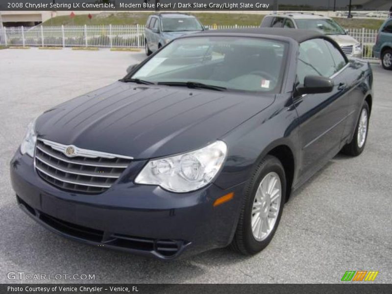 Modern Blue Pearl / Dark Slate Gray/Light Slate Gray 2008 Chrysler Sebring LX Convertible
