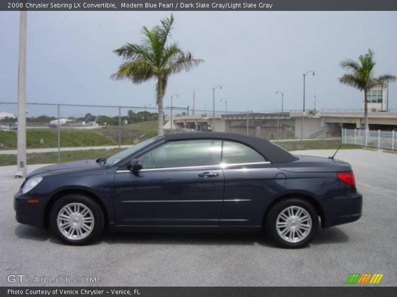 Modern Blue Pearl / Dark Slate Gray/Light Slate Gray 2008 Chrysler Sebring LX Convertible