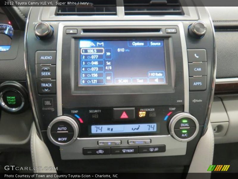 Super White / Ivory 2012 Toyota Camry XLE V6
