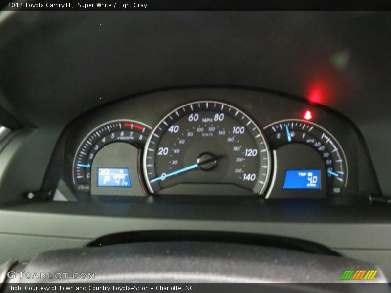 Super White / Light Gray 2012 Toyota Camry LE