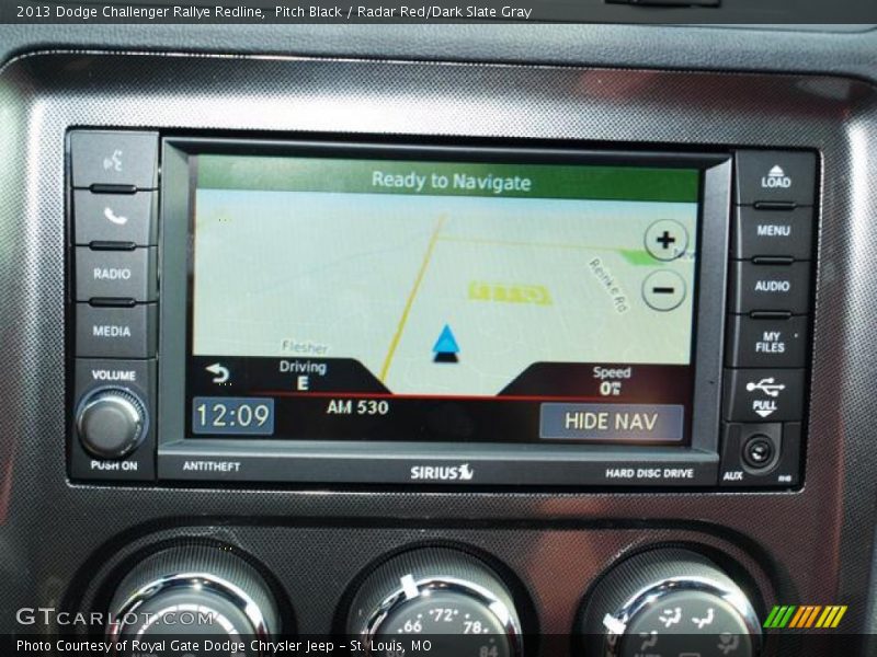 Navigation of 2013 Challenger Rallye Redline