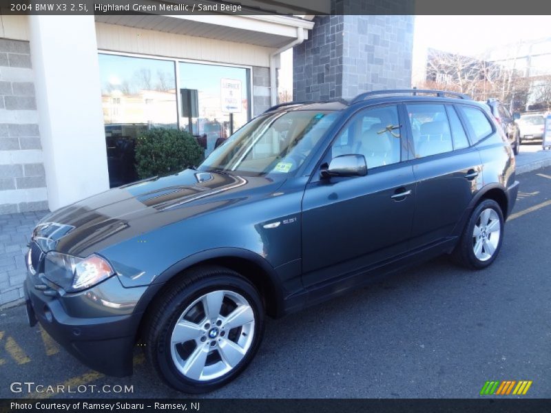 Highland Green Metallic / Sand Beige 2004 BMW X3 2.5i