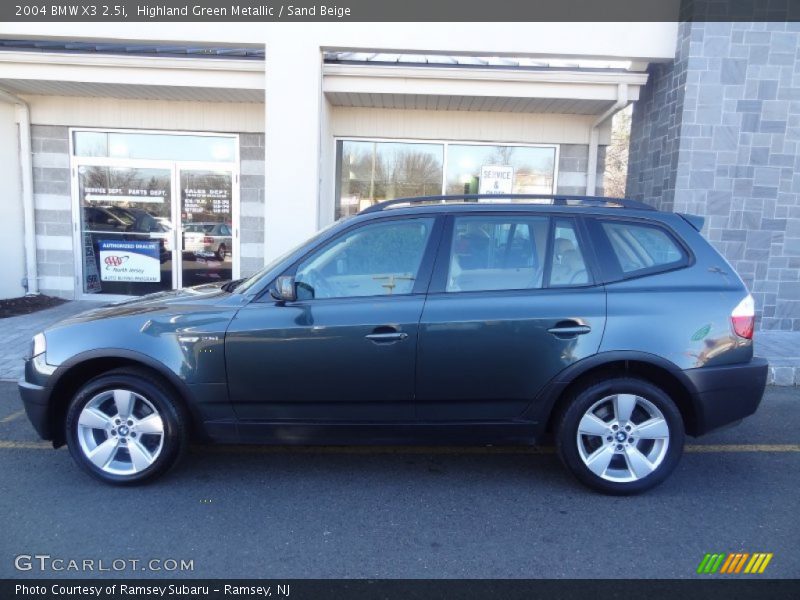 Highland Green Metallic / Sand Beige 2004 BMW X3 2.5i