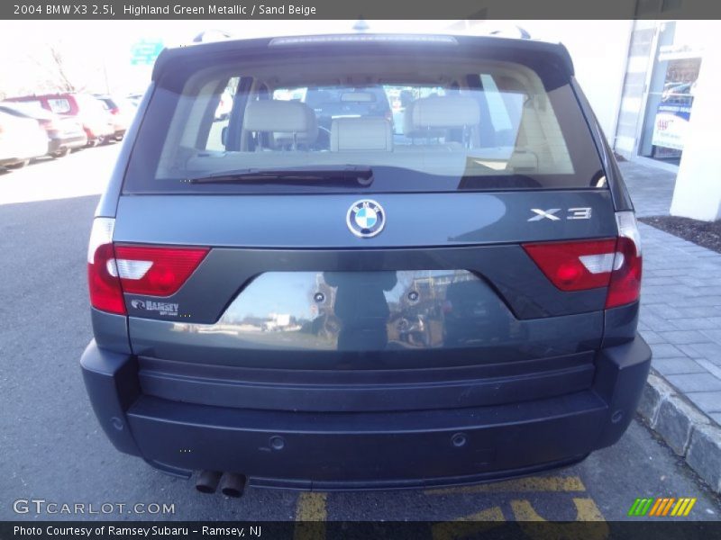Highland Green Metallic / Sand Beige 2004 BMW X3 2.5i
