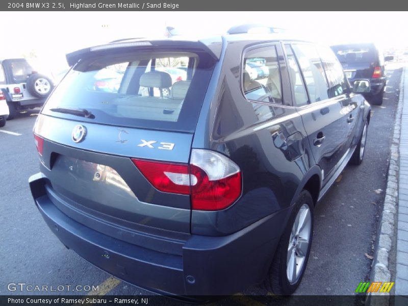 Highland Green Metallic / Sand Beige 2004 BMW X3 2.5i
