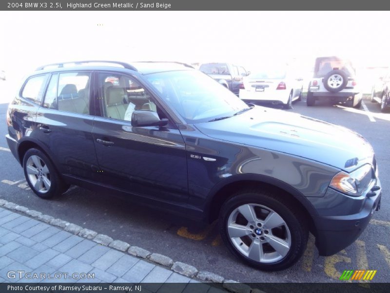 Highland Green Metallic / Sand Beige 2004 BMW X3 2.5i