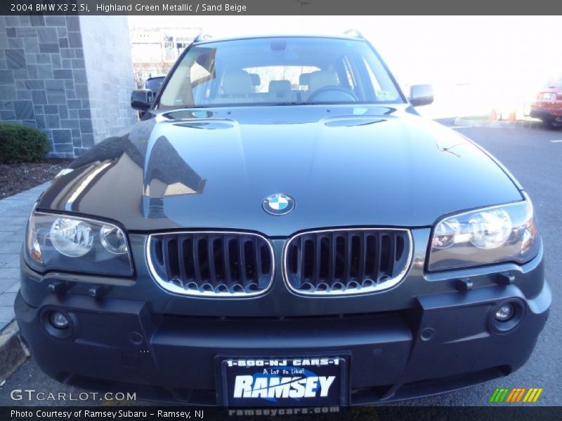 Highland Green Metallic / Sand Beige 2004 BMW X3 2.5i