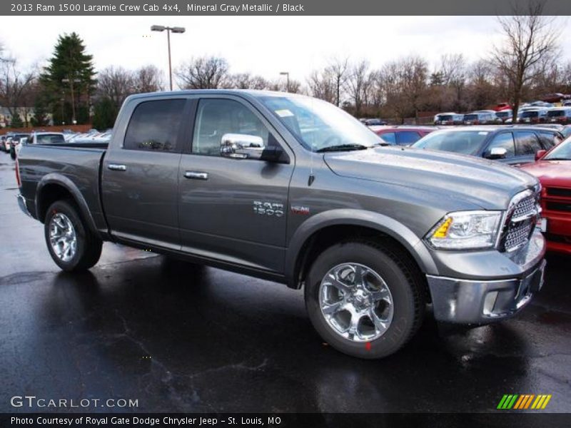 Mineral Gray Metallic / Black 2013 Ram 1500 Laramie Crew Cab 4x4