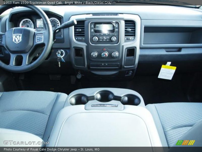 Bright White / Black/Diesel Gray 2013 Ram 1500 Tradesman Quad Cab