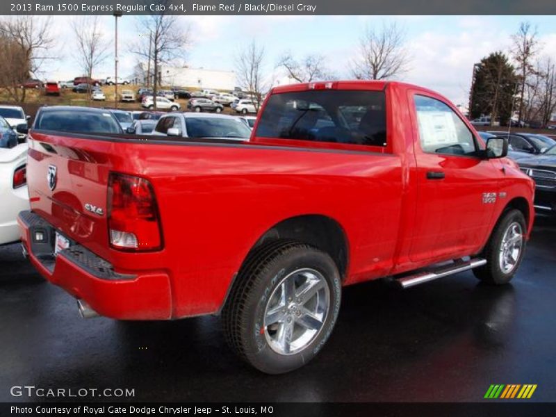 Flame Red / Black/Diesel Gray 2013 Ram 1500 Express Regular Cab 4x4