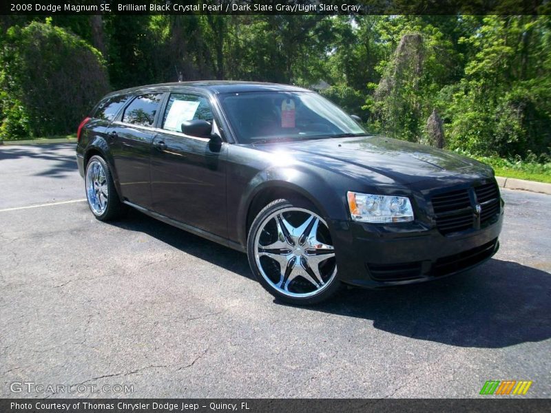 Brilliant Black Crystal Pearl / Dark Slate Gray/Light Slate Gray 2008 Dodge Magnum SE
