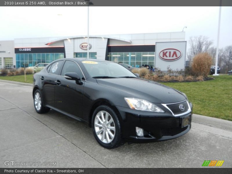 Obsidian Black / Black 2010 Lexus IS 250 AWD