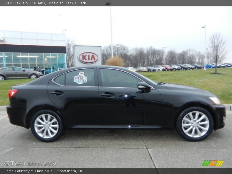 Obsidian Black / Black 2010 Lexus IS 250 AWD