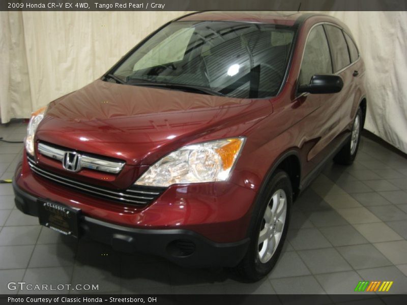 Tango Red Pearl / Gray 2009 Honda CR-V EX 4WD