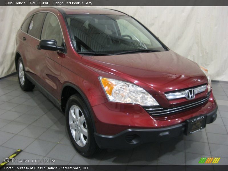 Tango Red Pearl / Gray 2009 Honda CR-V EX 4WD